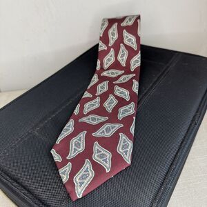 Vintage Christian Dior Monsieur Silk Tie Red Paisley 3.25" Made In Italy